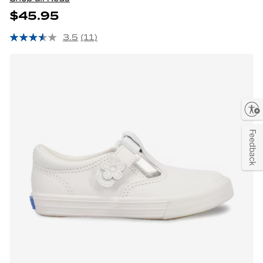 Keds Kids White Sneakers with Flower Accent